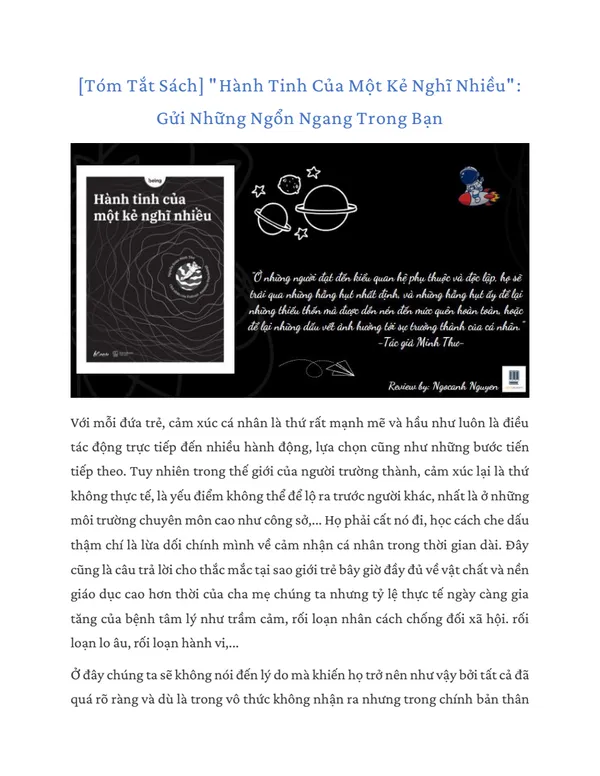 Hành Tinh Của Một Kẻ Nghĩ Nhiều - Nguyễn Đoàn Minh Thư [Tóm Tắt]